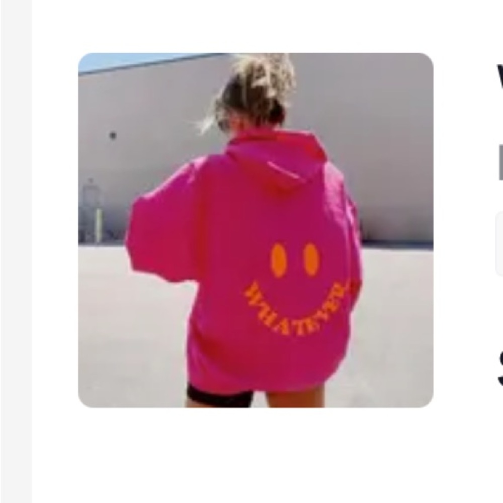 Whatever pink sweatshirt